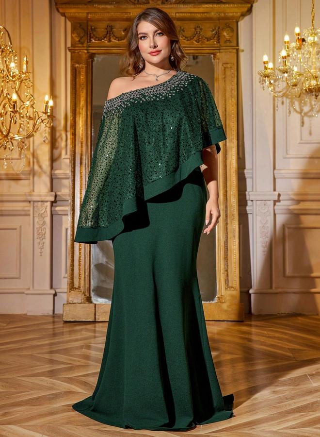 SUPGIR Plus Shoulder Beaded Dress - Image 3
