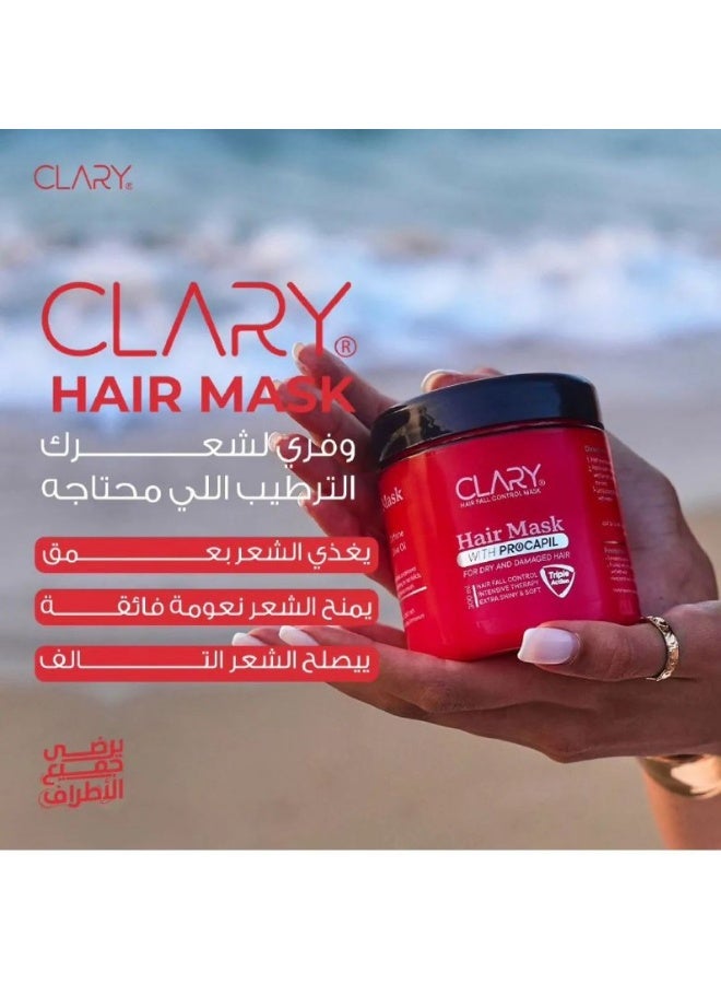 كلاري للتحكم في تساقط الشعر، فروة الرأس المنعشة مع البروكابيل والماتشا + كلاري كريم للتحكم في تساقط الشعر، 600 مل (قد يختلف شكل العبوة) - Image 5