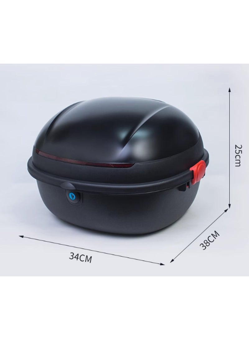 Motorcycle Rear Trunk Box, Large Waterproof Storage Bag with 2 Keys - Image 2