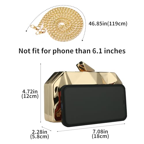 Gets Ladies Vintage Clutch Purse Cocktail Wedding Party Evening Clutch Bag (Gold) - Image 2