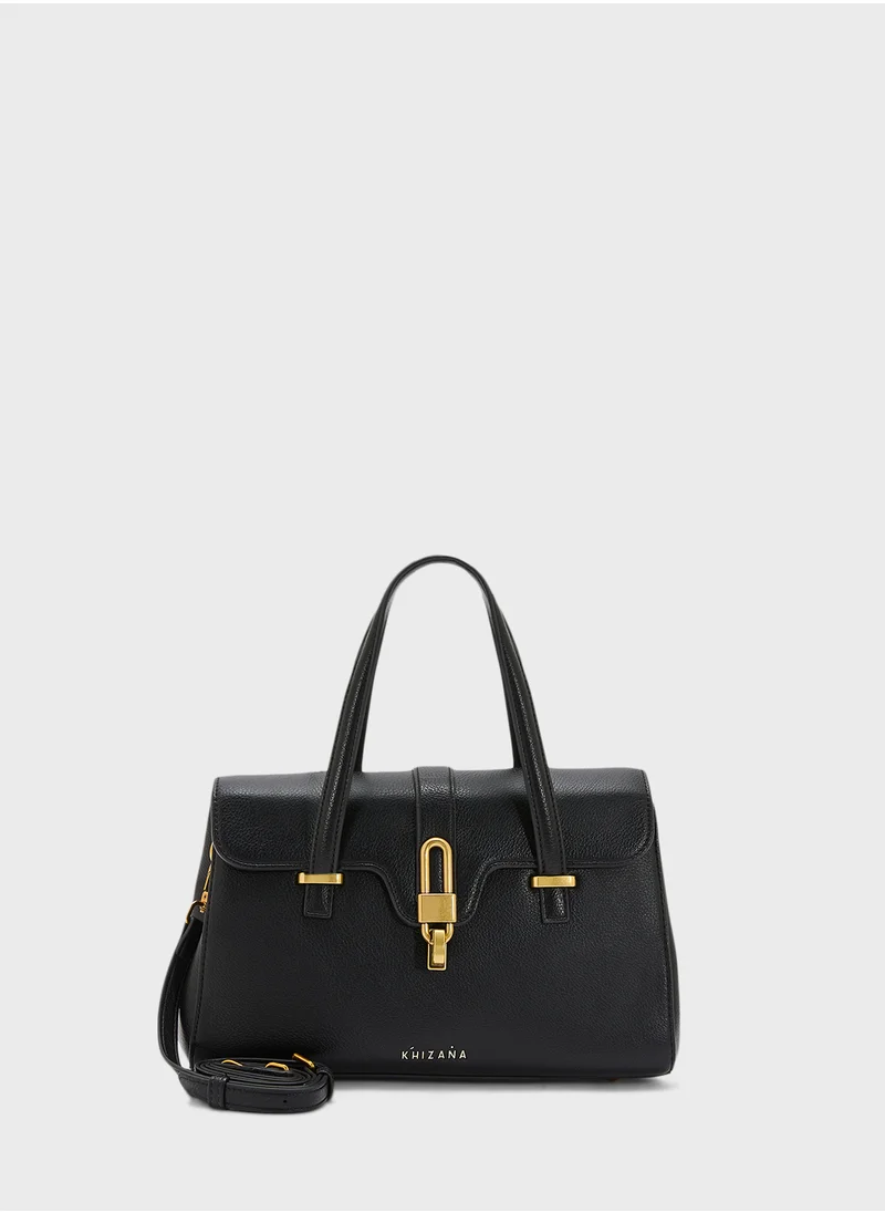 خزانة Metal Trim Detail Satchel Bag