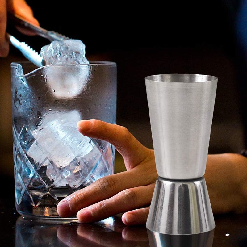 Newk Double Jigger for Bartending, 1/2 & 1 Oz(15 & 30 ML) Stainless Steel Cocktail Measuring Jigger (Set of 4) - Image 3