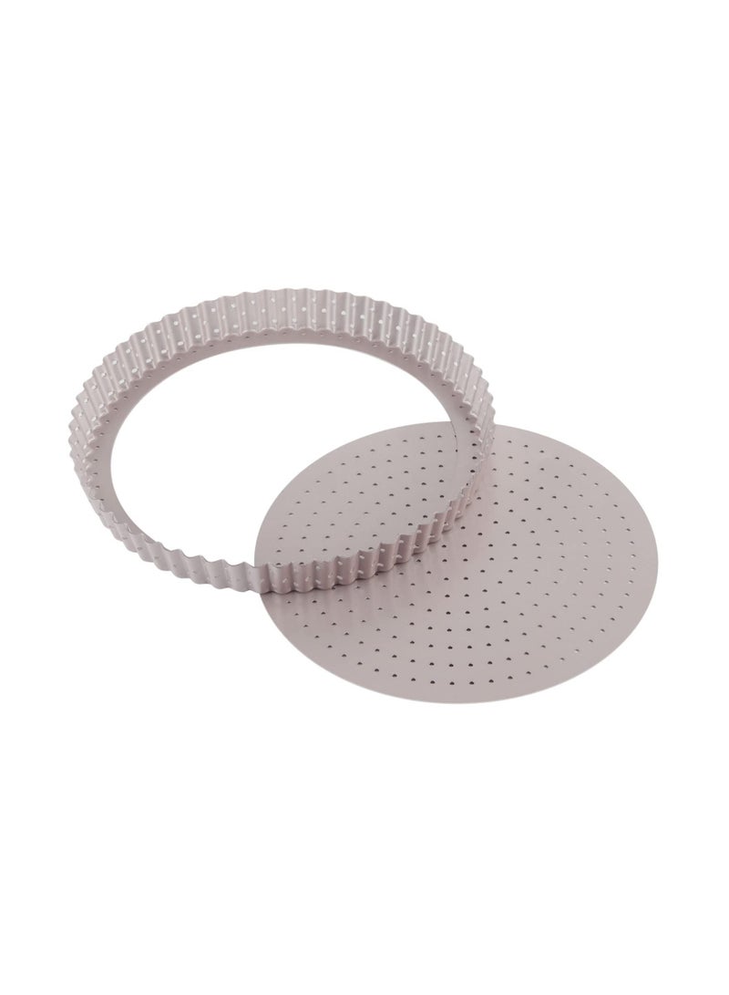 شيف ميد مقلاة تارت دائرية 9.5 بوصة بفتحات قاع فضفاض قابل للإزالة - Image 1