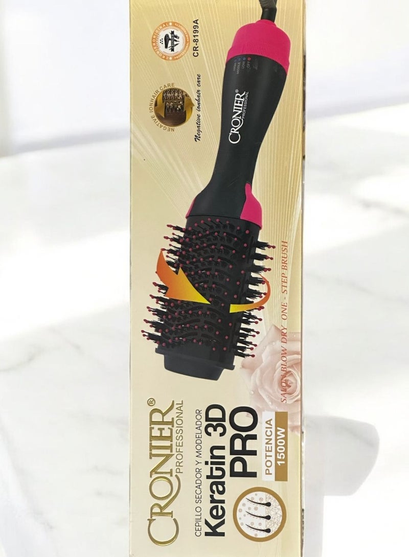Cronier CR-8199 A Hair Brush - One-Step Hair Dryer - 1500 Watts - Image 3