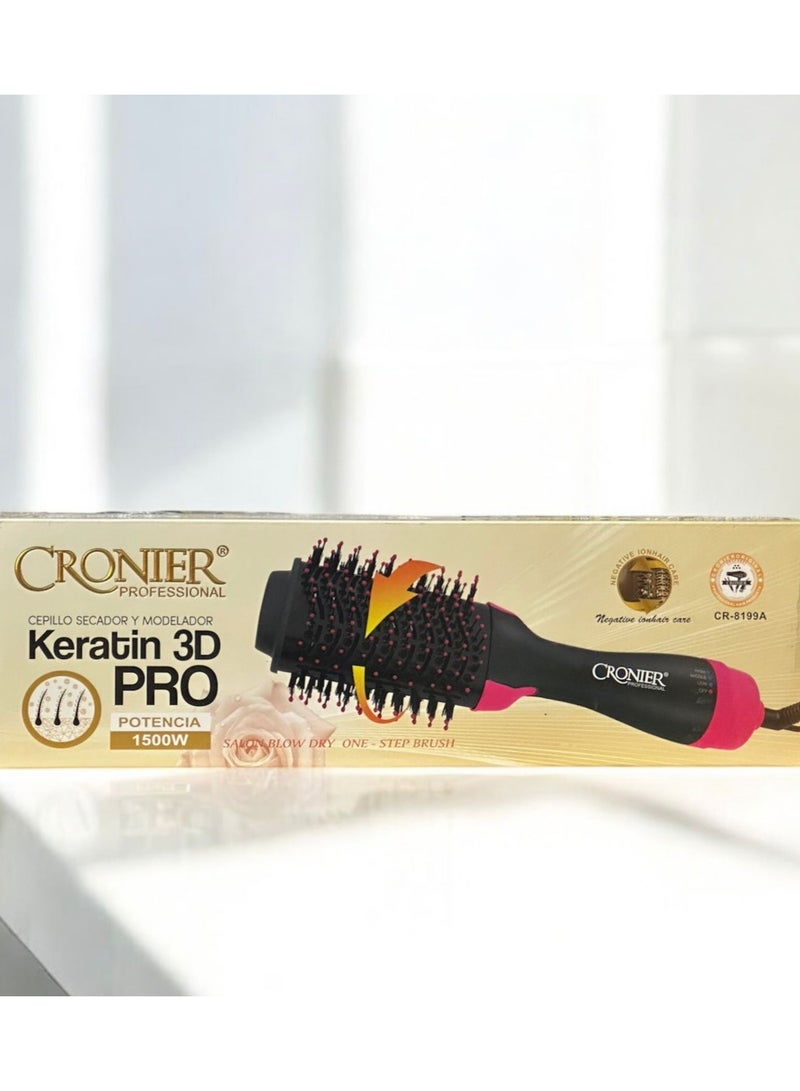 Cronier CR-8199 A Hair Brush - One-Step Hair Dryer - 1500 Watts - Image 1