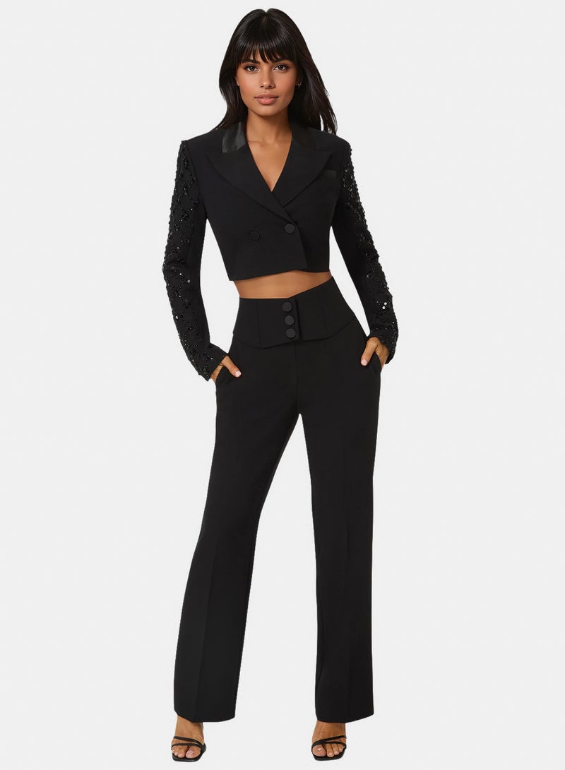 bebe High Waist Straight Leg Pant - Image 2