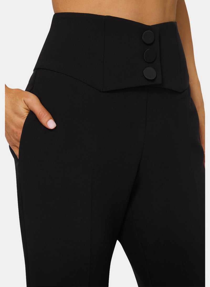 bebe High Waist Straight Leg Pant - Image 4
