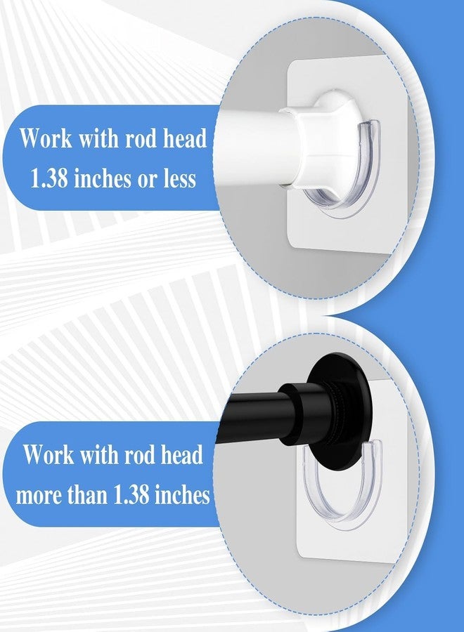 HETVIN Heavy-Duty Self-Adhesive Curtain Rod Brackets – No-Drill Stick-On Holders for Curtain Rods – Durable & Waterproof Rod Supports for Home, Apartment, Rental Spaces (Pack of 10) - Image 3