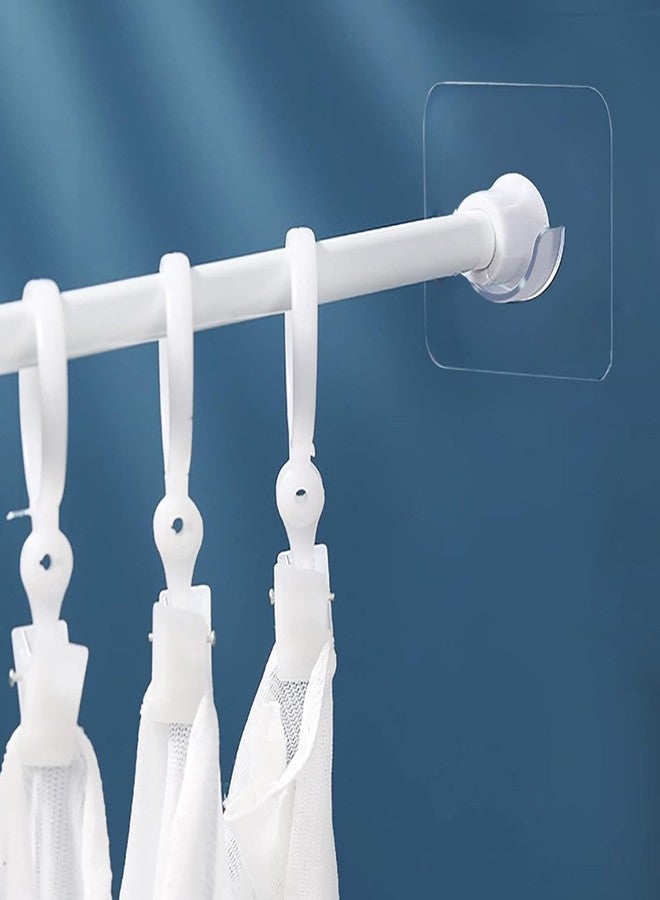 HETVIN Heavy-Duty Self-Adhesive Curtain Rod Brackets – No-Drill Stick-On Holders for Curtain Rods – Durable & Waterproof Rod Supports for Home, Apartment, Rental Spaces (Pack of 10) - Image 4