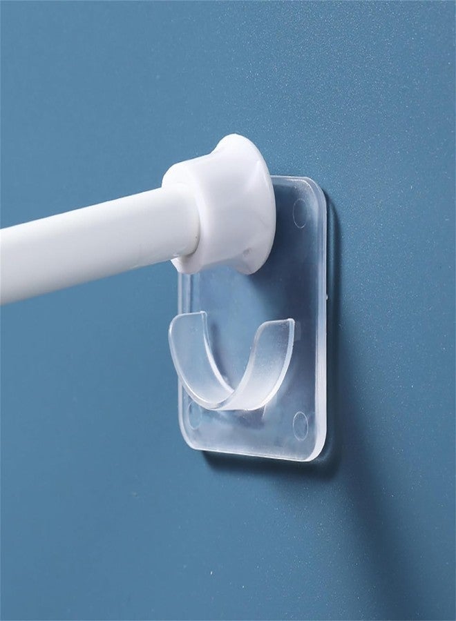 HETVIN Heavy-Duty Self-Adhesive Curtain Rod Brackets – No-Drill Stick-On Holders for Curtain Rods – Durable & Waterproof Rod Supports for Home, Apartment, Rental Spaces (Pack of 10) - Image 2