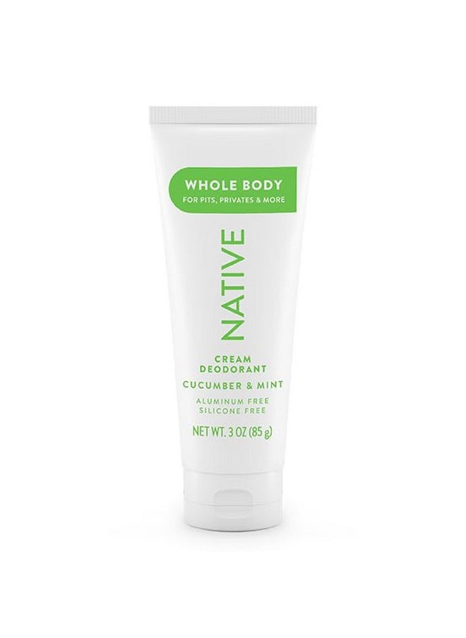 native - Whole Body Deodorant Cream Contains Naturally Derived Ingredients, Deodorant For Women & Men | 72 Hour Odor Protection, Aluminum Free With Coconut Oil And Shea Butter | Cucumber & Mint - Image 1