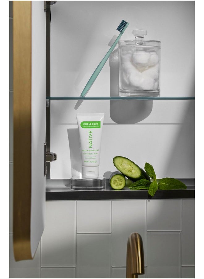 native - Whole Body Deodorant Cream Contains Naturally Derived Ingredients, Deodorant For Women & Men | 72 Hour Odor Protection, Aluminum Free With Coconut Oil And Shea Butter | Cucumber & Mint - Image 1