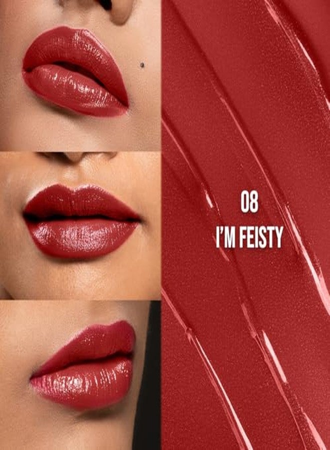 Staze 9to9 Gloss Lock 2-In-1 Liquid Lipstick | Lip Gloss For Long-Lasting Fuller & Plump Lips | Transfer-Proof & 12h Long Stay with Intense Color Payoff | Lightweight & Comfortable|06 I'm Feisty|7g - Image 5