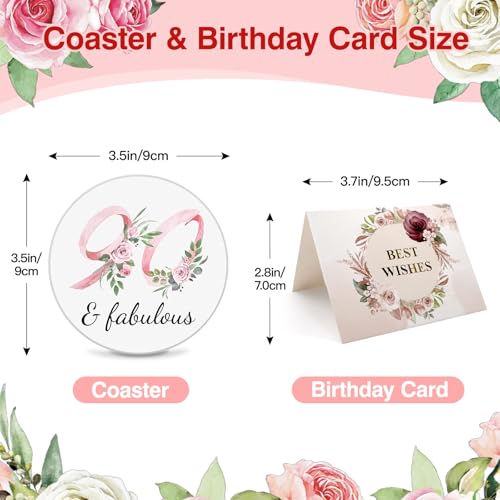 Lingdeer 90th Birthday Gifts for Women Her, 1936 Vintage Birthday Coffee Mugs with Silicone Coaster, Fabulous 1936 Gifts Ideas for 90 Years Old Women Mom Sisters Grandma - Image 3