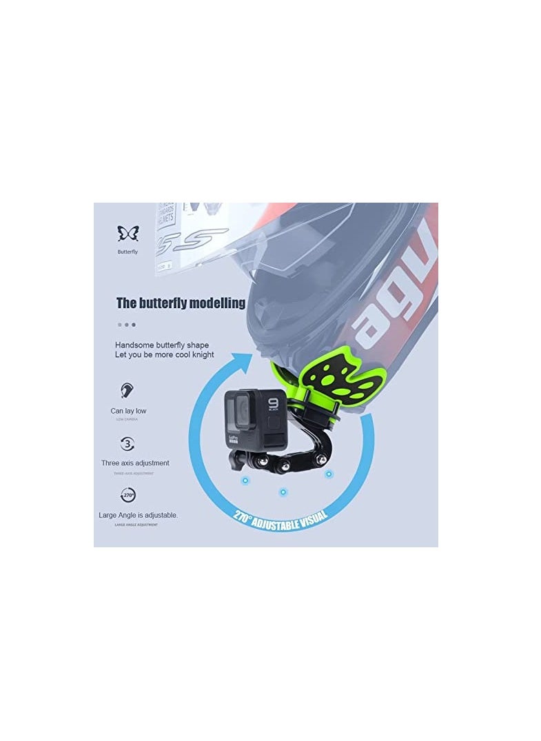 Beauenty Motorcycle Helmet Chin Mount for GoPro Hero 10 9 8 7 6 5, Insta 360 One R, One X, DJI Osmo Action, Pocket, Cellphones  More Action Cameras with GoPro Mount Adapter Screw Accessories.  - Image 4