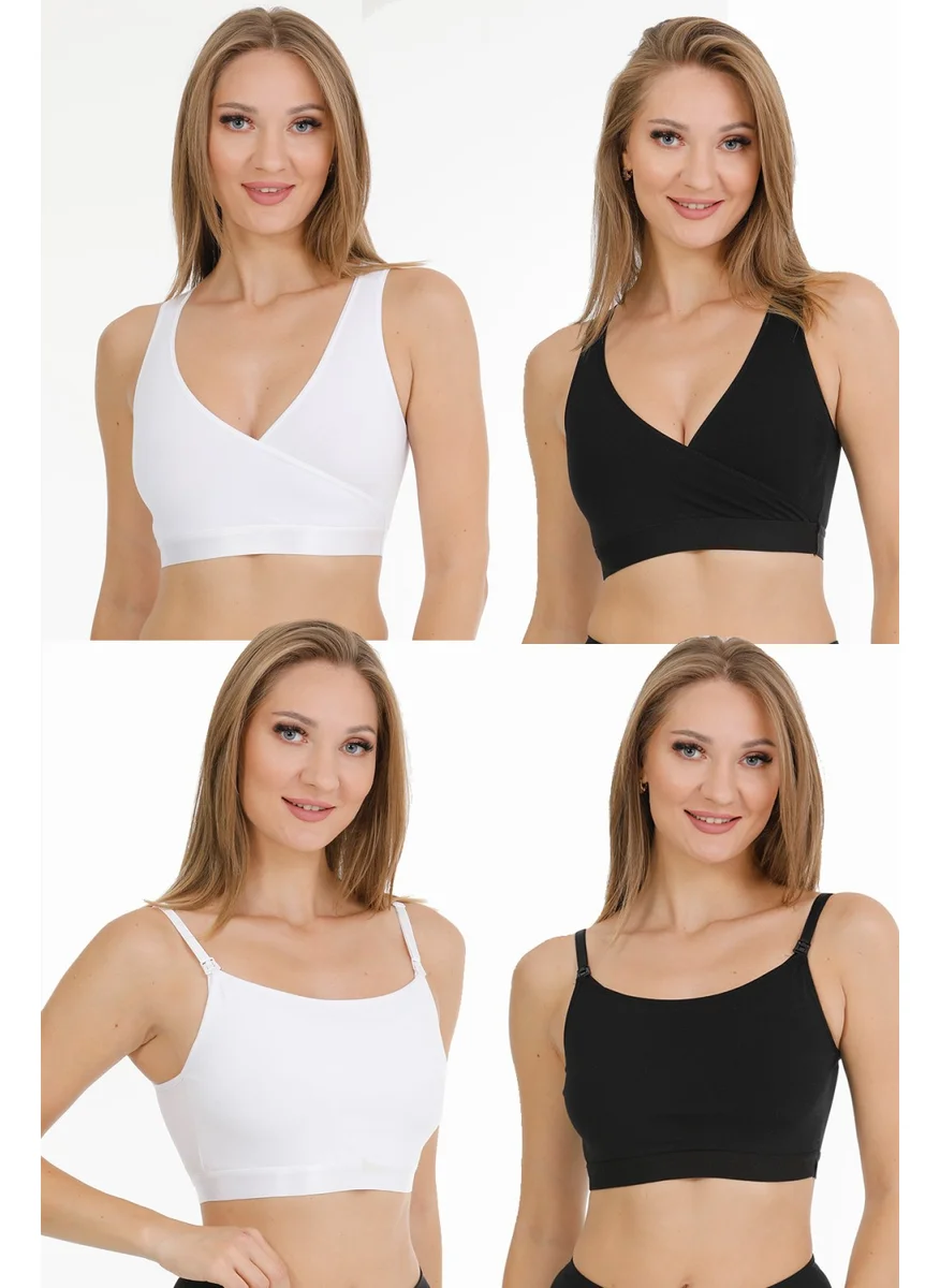 Par Lingerie Nursing Bustier Set of 4 Black-White