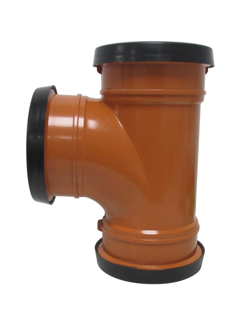 RACO Red UPVC Pipe Fittings for Plumbing Drainage Irrigation Ventilation Chemical Transport Water Treatment (PUSH TEE DOUBLE) - Image 1