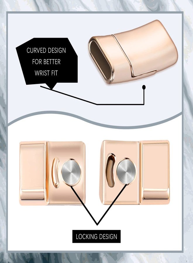 Mtlee 10 Pcs 11.0 x 3.0mm Hole Flat Jewelry Magnetic Clasps and Closure for Leather Bracelet Inner Hole Closure Strip Glue - Image 3