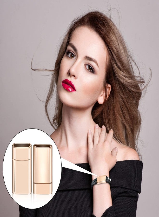 Mtlee 10 Pcs 11.0 x 3.0mm Hole Flat Jewelry Magnetic Clasps and Closure for Leather Bracelet Inner Hole Closure Strip Glue - Image 5