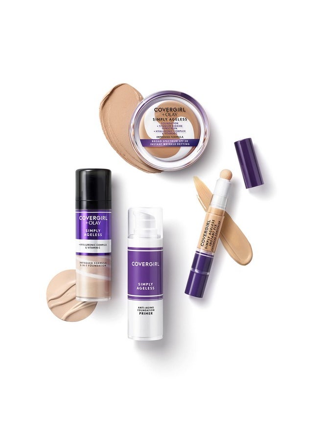 CoverGirl - COVERGIRL & Olay Simply Ageless Instant Wrinkle-Defying Foundation, Creamy Natural 0.44 Fl Oz (Pack of 1) - Image 1