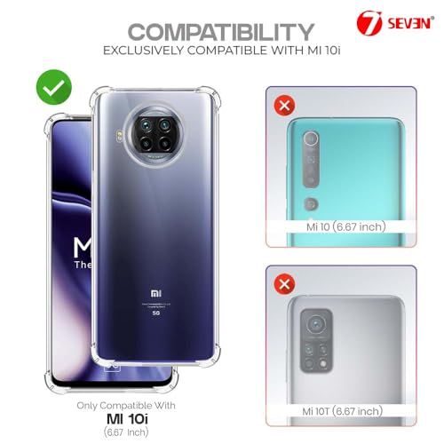 7-Seven 7SEVEN® Back Cover for MI 10i 5G Transparent Mobile Back Case Shock Proof Design Camera Edges Protection Crystal Clear Phone Case Silicon Soft TPU and Flexible Bumper Phone Cover - Image 2