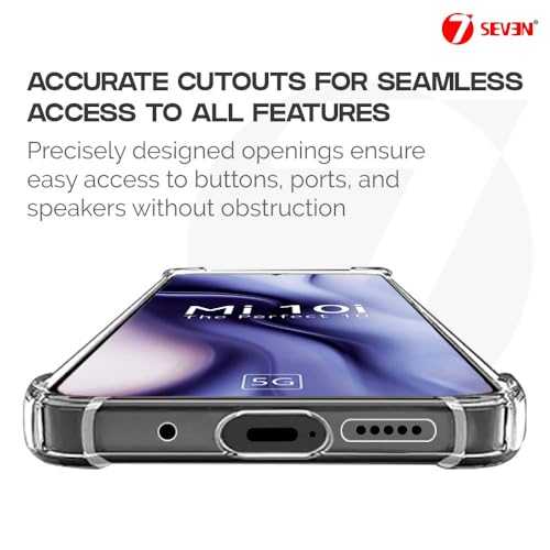 7-Seven 7SEVEN® Back Cover for MI 10i 5G Transparent Mobile Back Case Shock Proof Design Camera Edges Protection Crystal Clear Phone Case Silicon Soft TPU and Flexible Bumper Phone Cover - Image 4