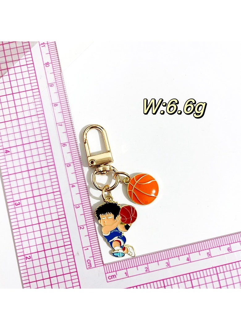 KUYING Creative Slam Dunk Keychain Student Backpack Pendant 