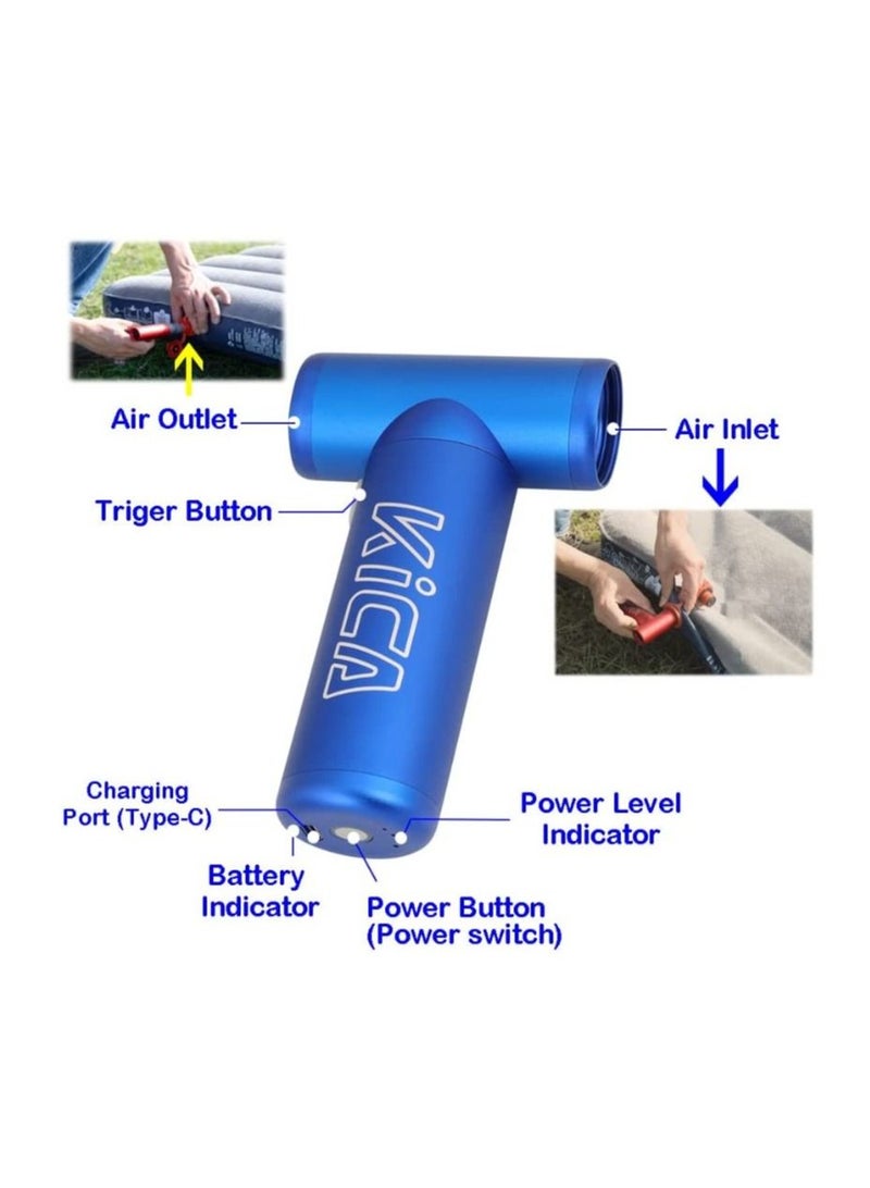 KiCA JetFan KC1 Compressed Air Replacement Air Duster Blower 86000 RPM Electric Air Can for Computer Keyboard Cleaning Hair Drying Recharge Battery 10WFast Charging 4 Speed - Image 2