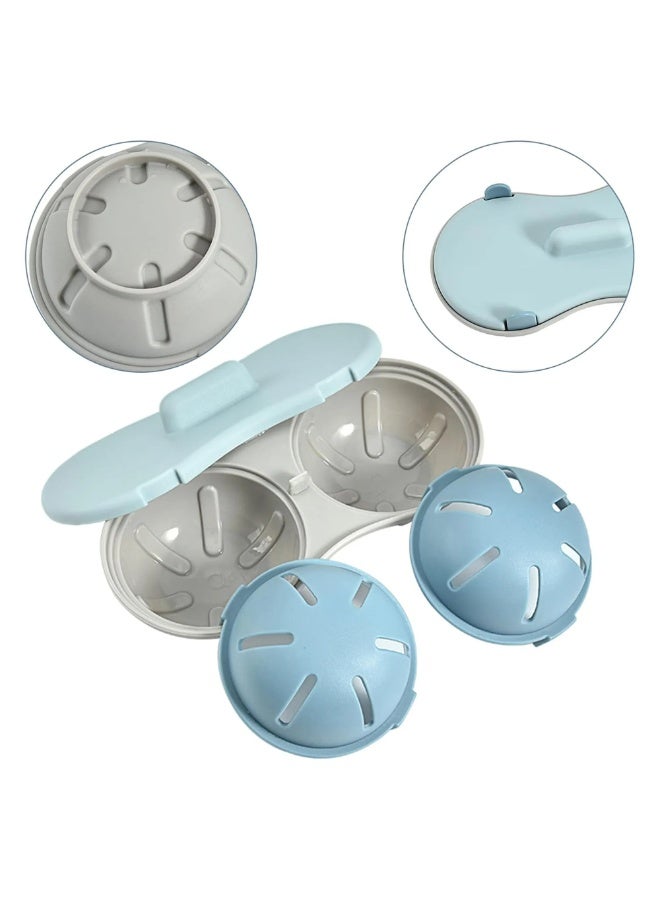Dual-Cavity Microwave Egg Cooking and Steaming Device, High Temperature Resistant, Multi-Functional, Made of Safe and Odor-Resistant PP Plastic, with Heat-Resistant Lid and Handle, for Quickly Preparing Boiled Eggs, Poached Eggs and Baby Egg Custard, Non-Stick Surface, Easy to Clean - Image 3
