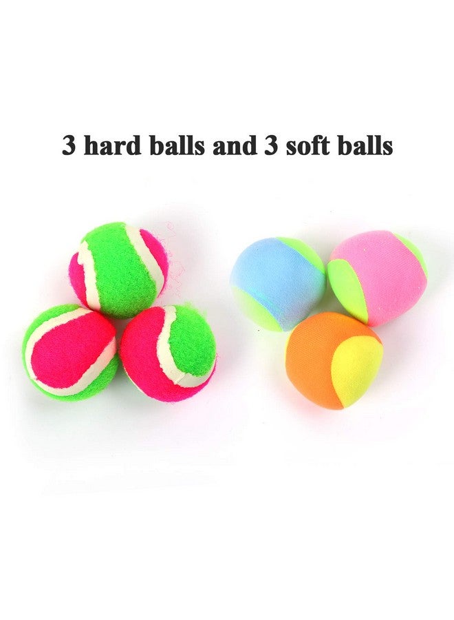 Cooraby Cooraby 3 Set Paddle Toss and Catch Ball Game with Storage Bag for Sports, Beach and Party Favor, 6 Paddles and 6 Balls, Black  - Image 5