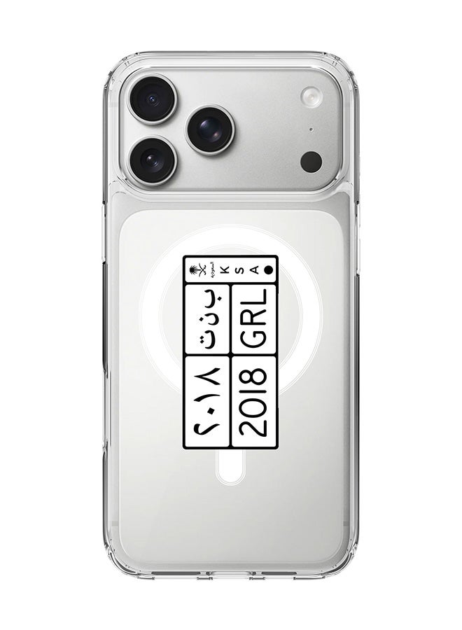 Stylizedd Classic Clear MagSafe Case for iPhone 17 Pro Max , Hybrid Soft Case Flexible Edges Anti Drop TPU PC Gel Thin Transparent Cover [ Designed for iPhone 17 Pro Max ] - 2018 GRL