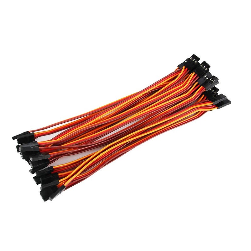 OliYin 20pcs 590inch 22awg 60 Cores Male to Male Lead Plug Servo Extension Wire Cable Line for RC Model Aircraft Stranded Futaba JR