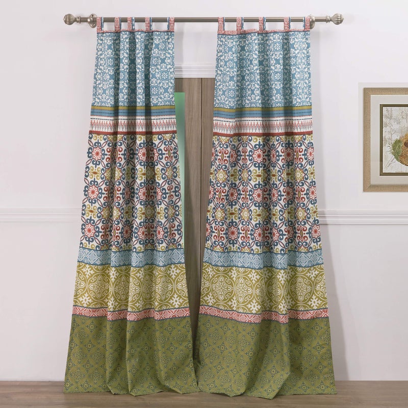 Greenland Home Fashions Barefoot Bungalow ShangriLa Window Panel Pair 