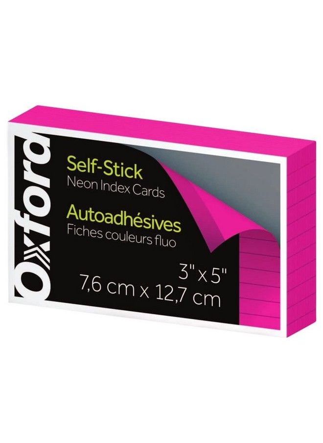 Oxford - Selfstick Index Cards 3 X 5 Pink 100 Pack - Image 1