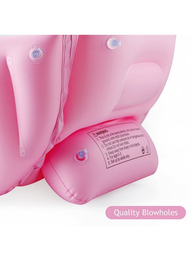 PandaEar Baby Inflatable Bathtub, Portable Travel Baby Infant Bath Tub Toddler Bathtub with Air Pump, Foldable Non-Slip Shower Basin Mini Air Swimming Pool for Newborn (Pink) - Image 4