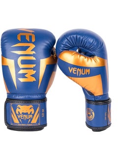 VENUM Elite Boxing Gloves Blue/Black/Copper  - Image 2