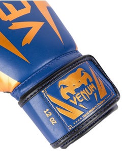 VENUM Elite Boxing Gloves Blue/Black/Copper  - Image 3