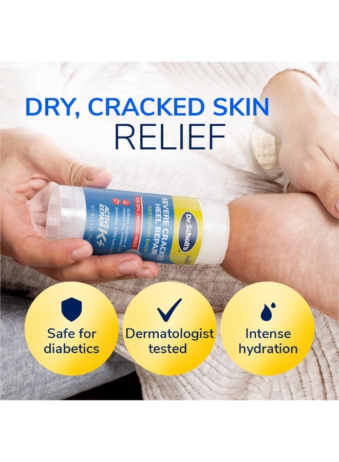 Dr. Scholl'S Cracked Heel Repair Balm 2.5oz, with 25% Urea for Dry Cracked Feet, Heals and Moisturizes for Healthy Feet - Image 3
