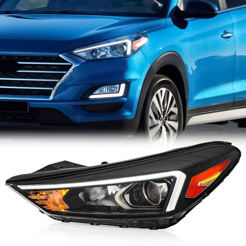 مجموعة مصابيح أمامية متوافقة مع هيونداي توكسون 2019-2021 مع مصباح LED DRL جانب السائق 92101D3650