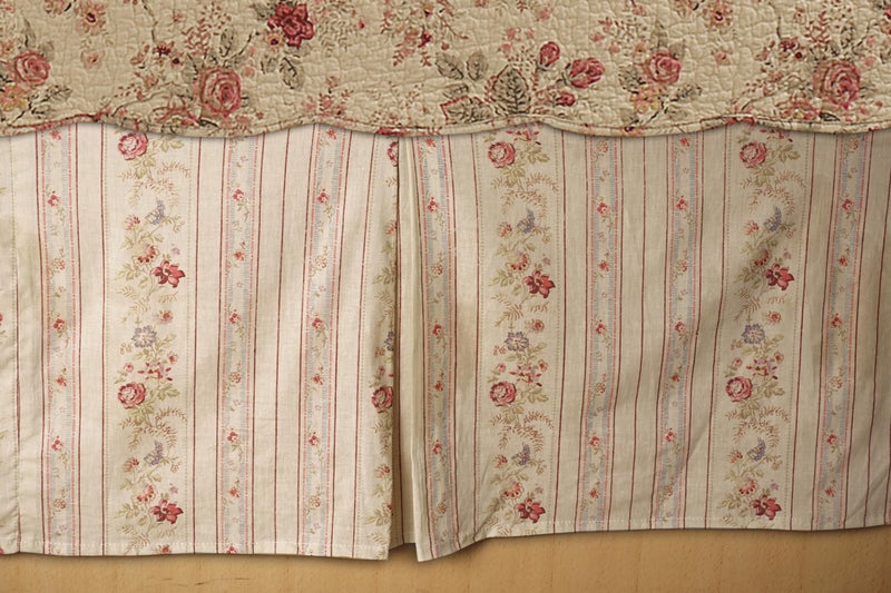 Greenland Home Fashions تنورة سرير روز عتيق من جرينلاند هوم، توين، متعدد - Image 1