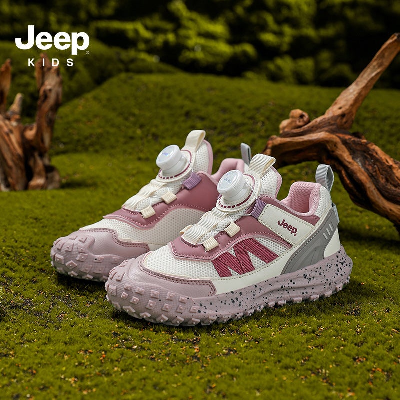 Girls' Shoes Boys' Rotating Buckle Sports Shoes 2025 Mesh Breathable Girls' Shoes Lightweight Soft Soles - Image 5