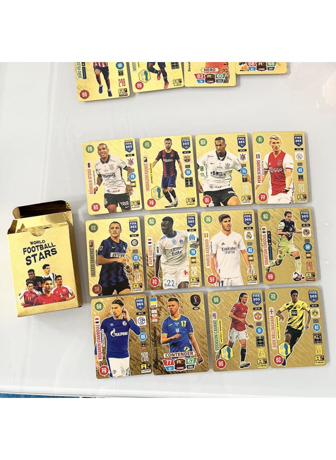 Generic - English Star Card Ronaldo Gold Foil Card 55 No Repeat World Cup Football PVC Stumble-Color:Stumbling Gold Foil 55 Not Repeated - Image 1