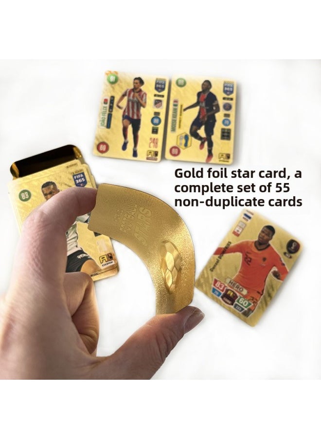 Generic - English Star Card Ronaldo Gold Foil Card 55 No Repeat World Cup Football PVC Stumble-Color:Stumbling Gold Foil 55 Not Repeated - Image 1