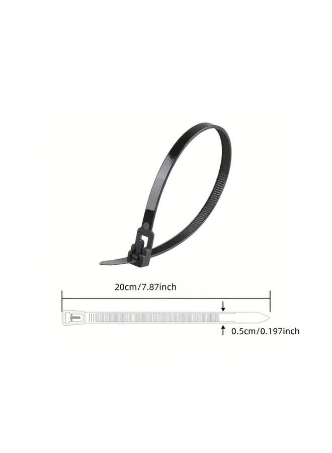 Reusable Detachable Plastic Ties Durable Sturdy Black 0 2 Inch X 7 87 Inch - Image 3