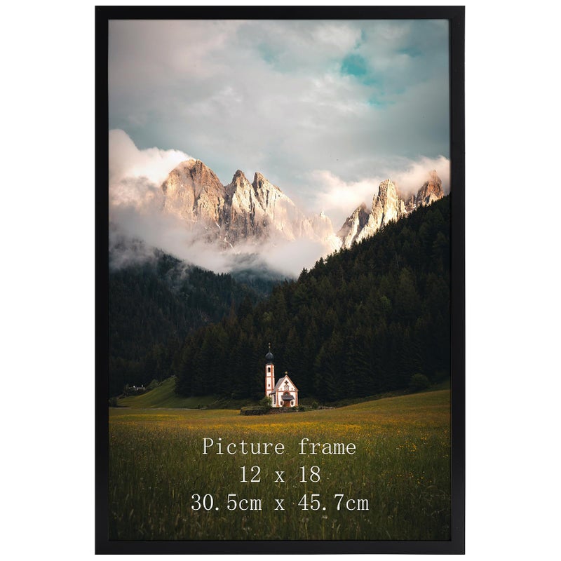 Giftgarden 12x18 Picture Frame Black 12 by 18 Thin Poster Photo Frame for Gallery Wall Display Single