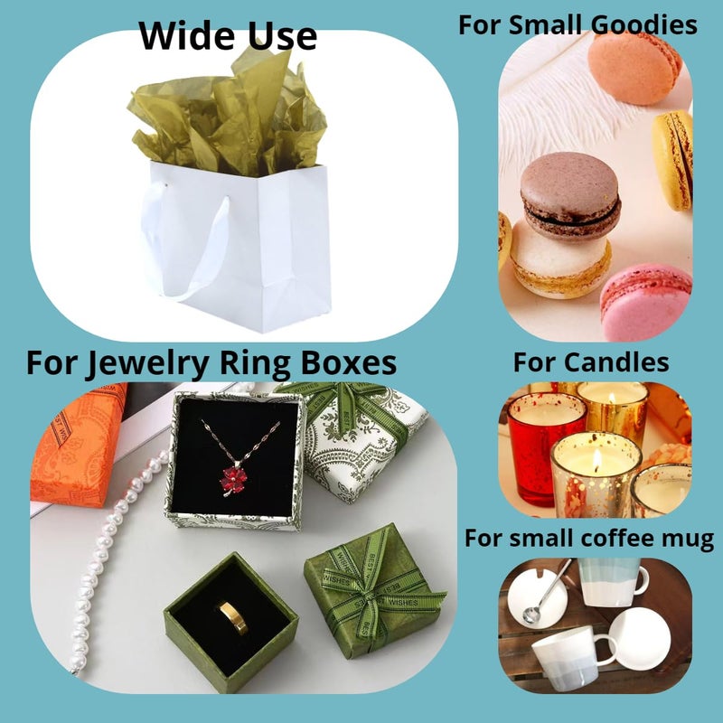 Juneshe Small Gift Bags With Handles & Tissue Paper 4 Pack Mini White Gift Bags  Extra Small White Paper Bags  Tiny Gift Wrap For Birthday Party Favors  Baby Shower - Image 5