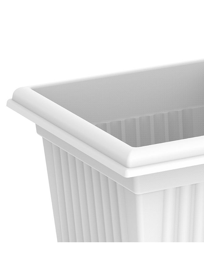 Cosmoplast - مُزهرية مربعة سعة 10 لتر مع صينية - Image 1