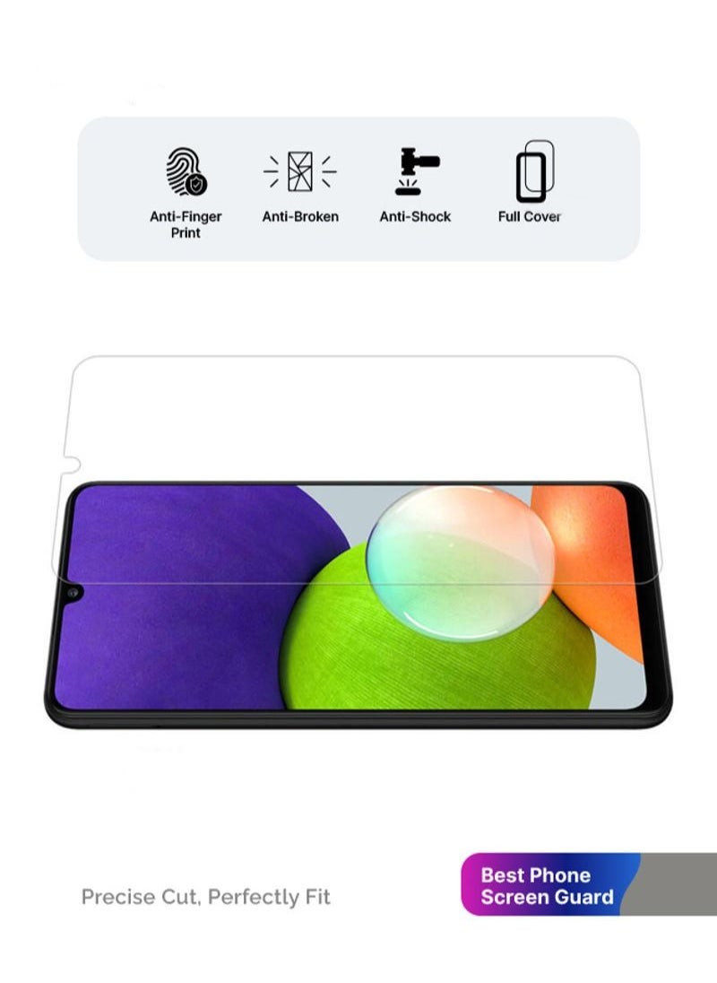 ماركة غير محددة - واقي شاشة زجاجي مقوى لهاتف سامسونج جالاكسي A22 5G - شفاف - Image 1