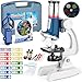 Uarzt 58Piece Kids Microscope Kit 100X1200X Magnification Metal Body LED Light Carrying Box Science Experiment Toy for Kids Ages 512 - Image 3