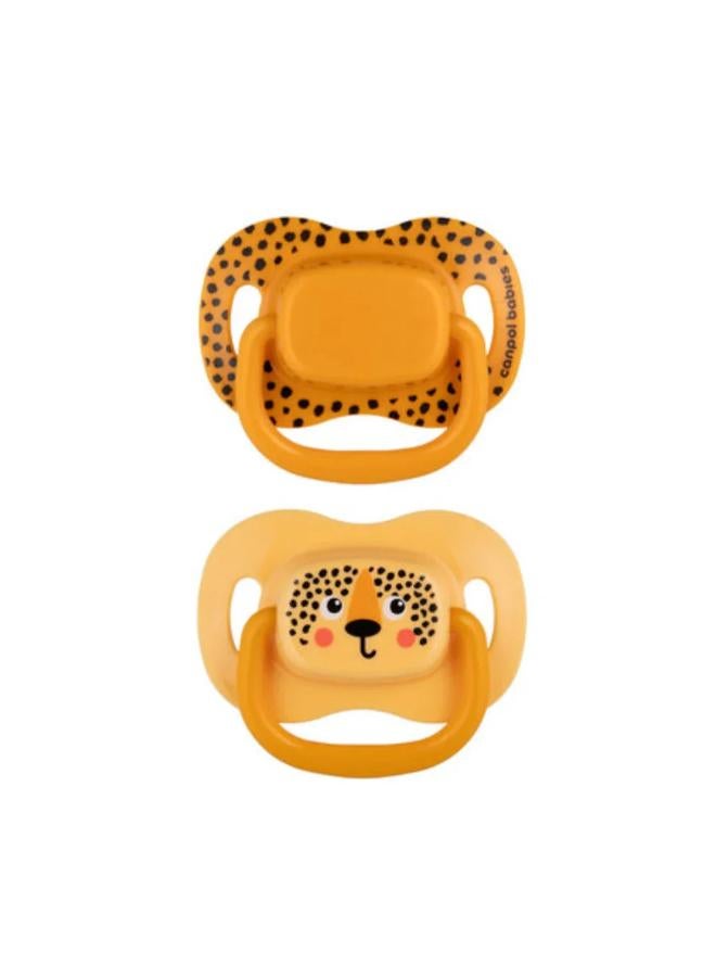 Canpol Babies Silicone Symmetrical Soother 0-6m – Orange (2Pcs) - Image 2